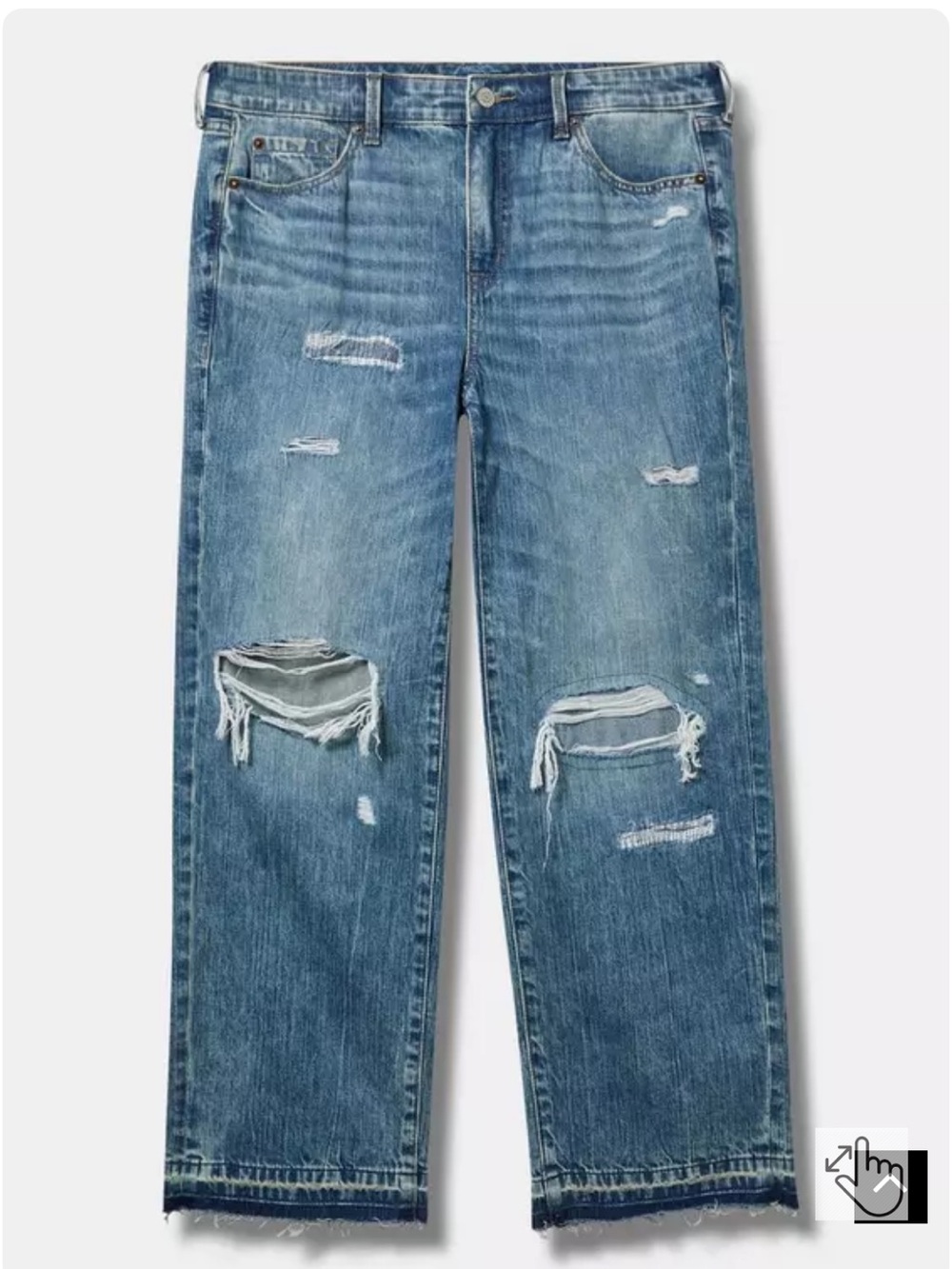torrid Distressed WIDE LEG Blue Relaxed Jeans